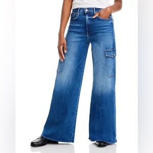 MOTHER
The Undercover Cargo High Rise Wide Leg Jeans in Opposites Attract